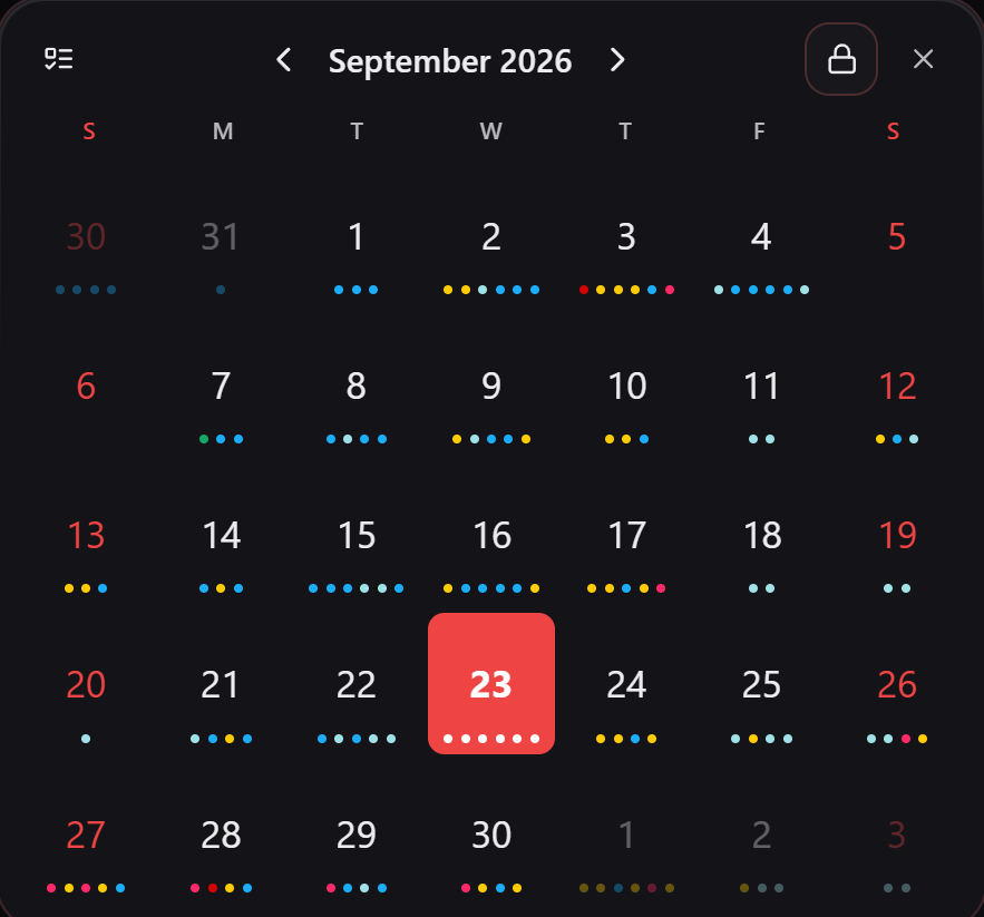 Pinluma mini mode pinned to the top right corner of a Mac desktop